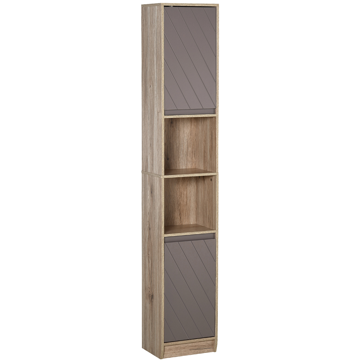 cortex-london-windsor-slimline-storage-cabinet-170cm-two-cupboards-open-compartment