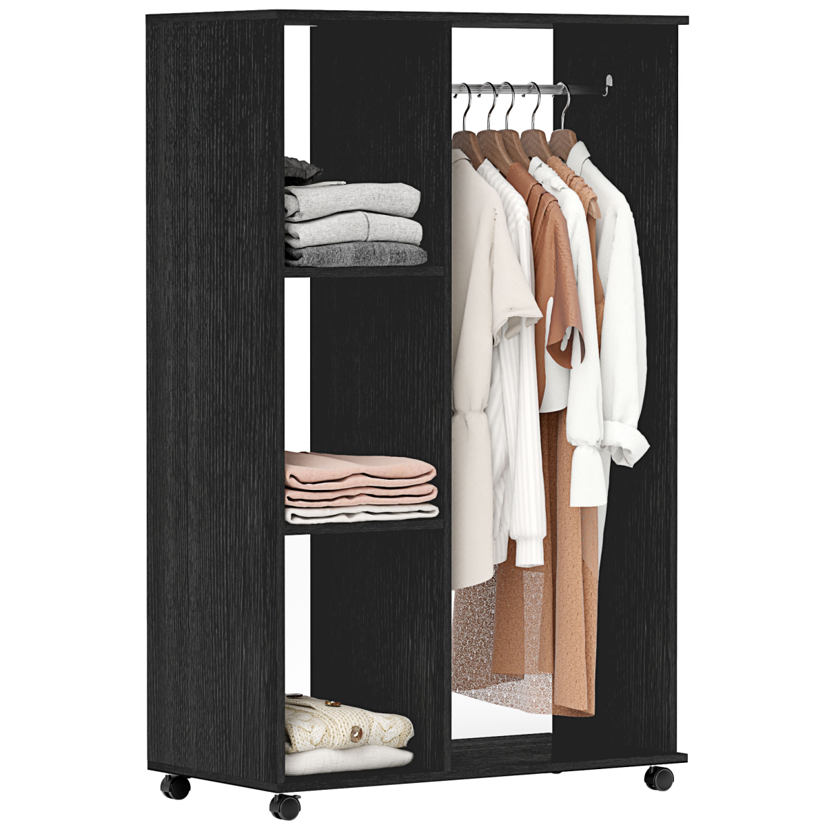 cortex-london-york-rolling-open-wardrobe-black-hanging-rail-shelves