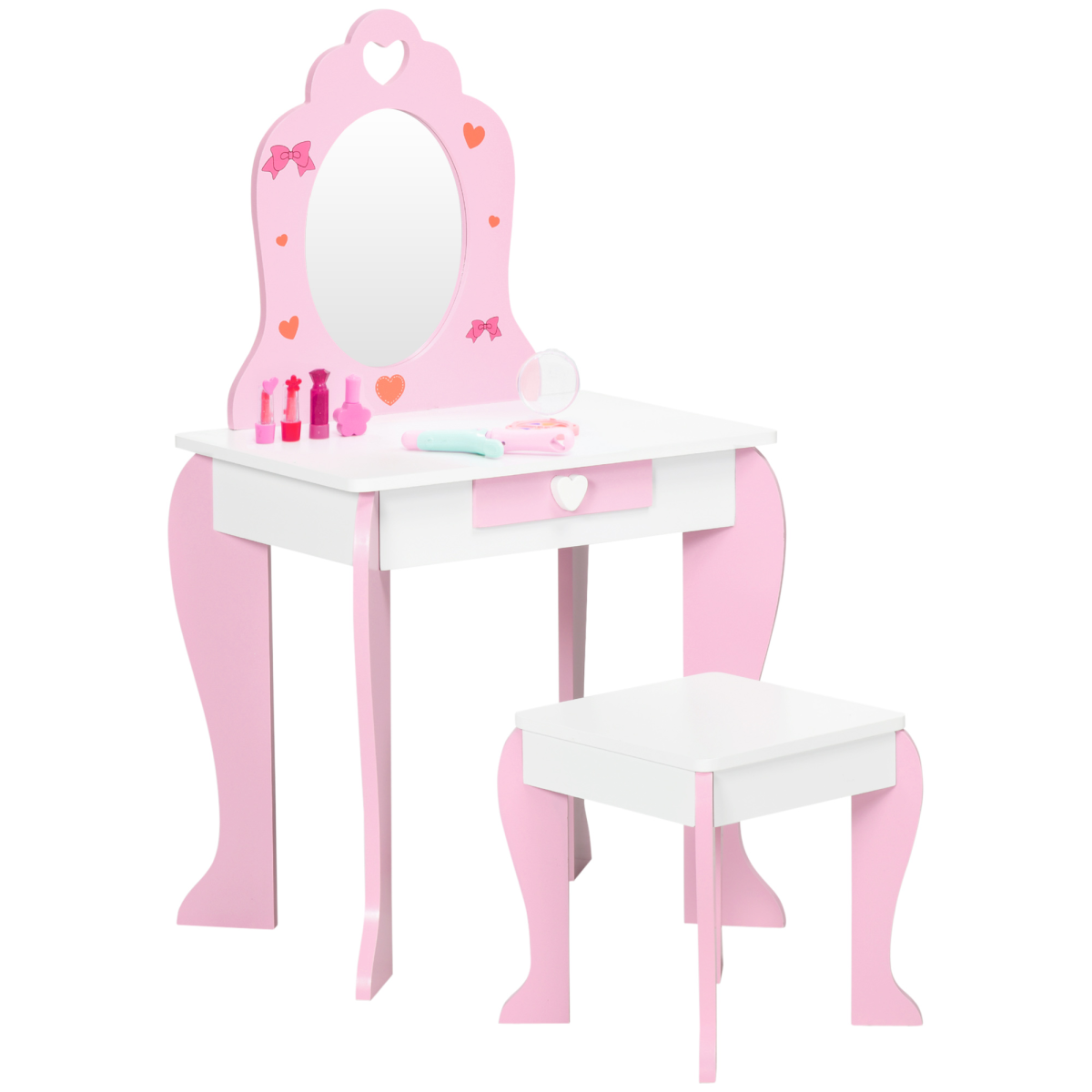 cortex-london-windsor-kids-pink-vanity-table-stool-mirror-set