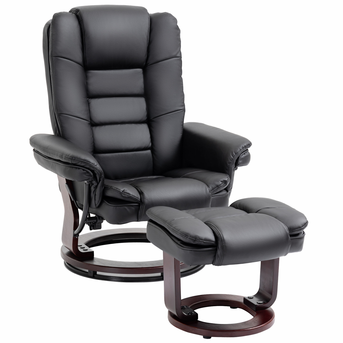 cortex-london-windsor-black-faux-leather-swivel-manual-recliner-footrest-set