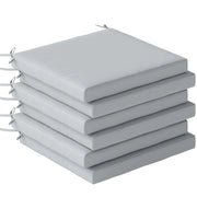 Outsunny Set of 6 Outdoor Seat Cushions with Machine Washable Cover, Water Repellent Seat Cushions Light Grey