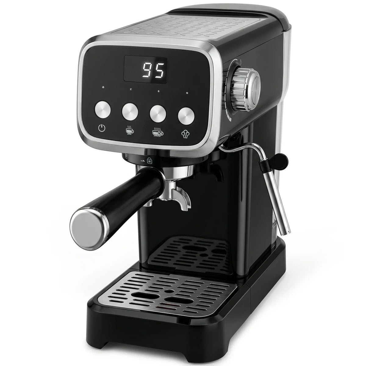 HOMCOM Espresso Machine, 20-Bar Cappuccino Coffee Maker with Frother Wand, 1.2 L Water Tank, Black