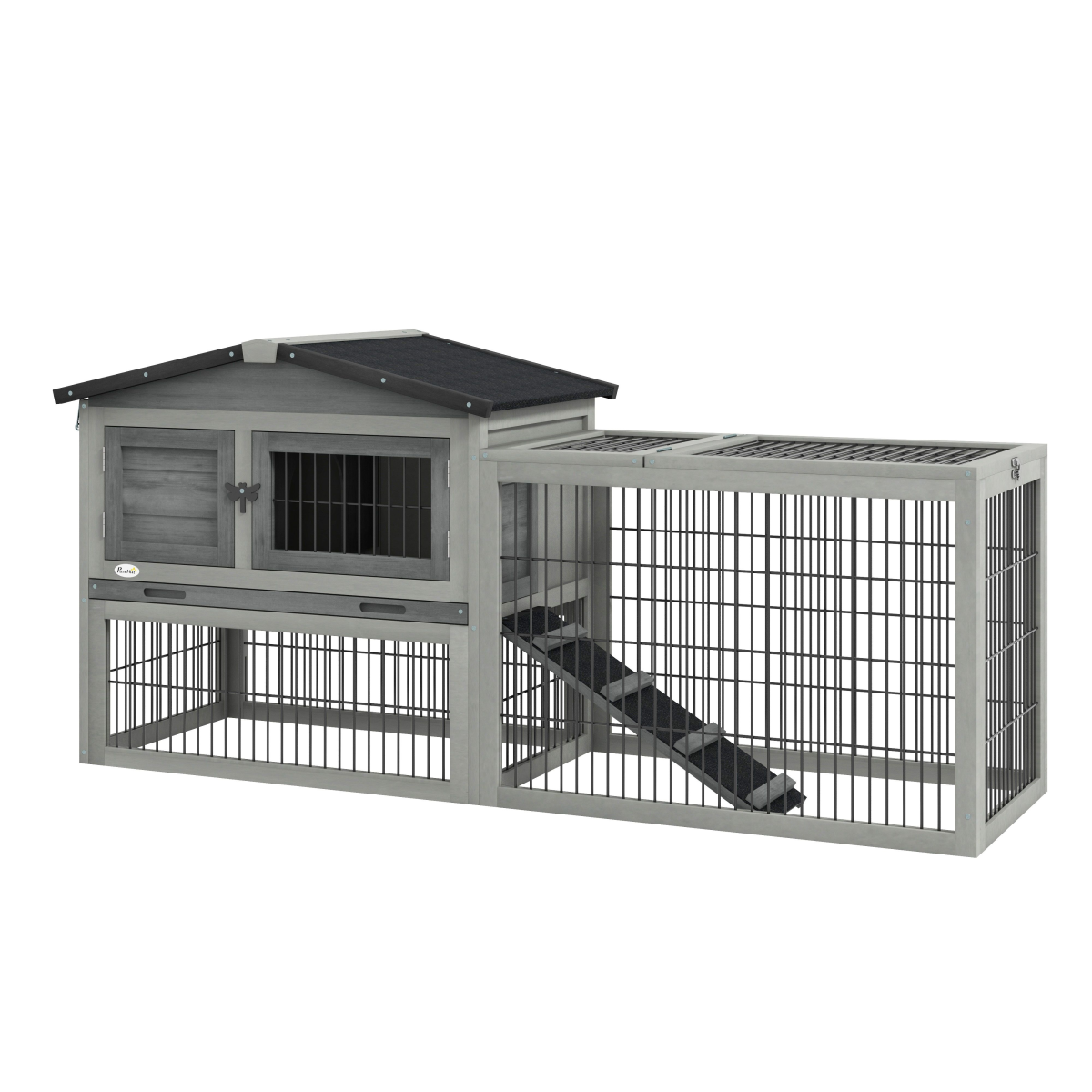 cortex-london-windsor-rabbit-hutch-outdoor-run-light-grey-fir