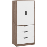 cortex-london-windsor-brown-two-door-wardrobe-three-drawers-hanging-rail
