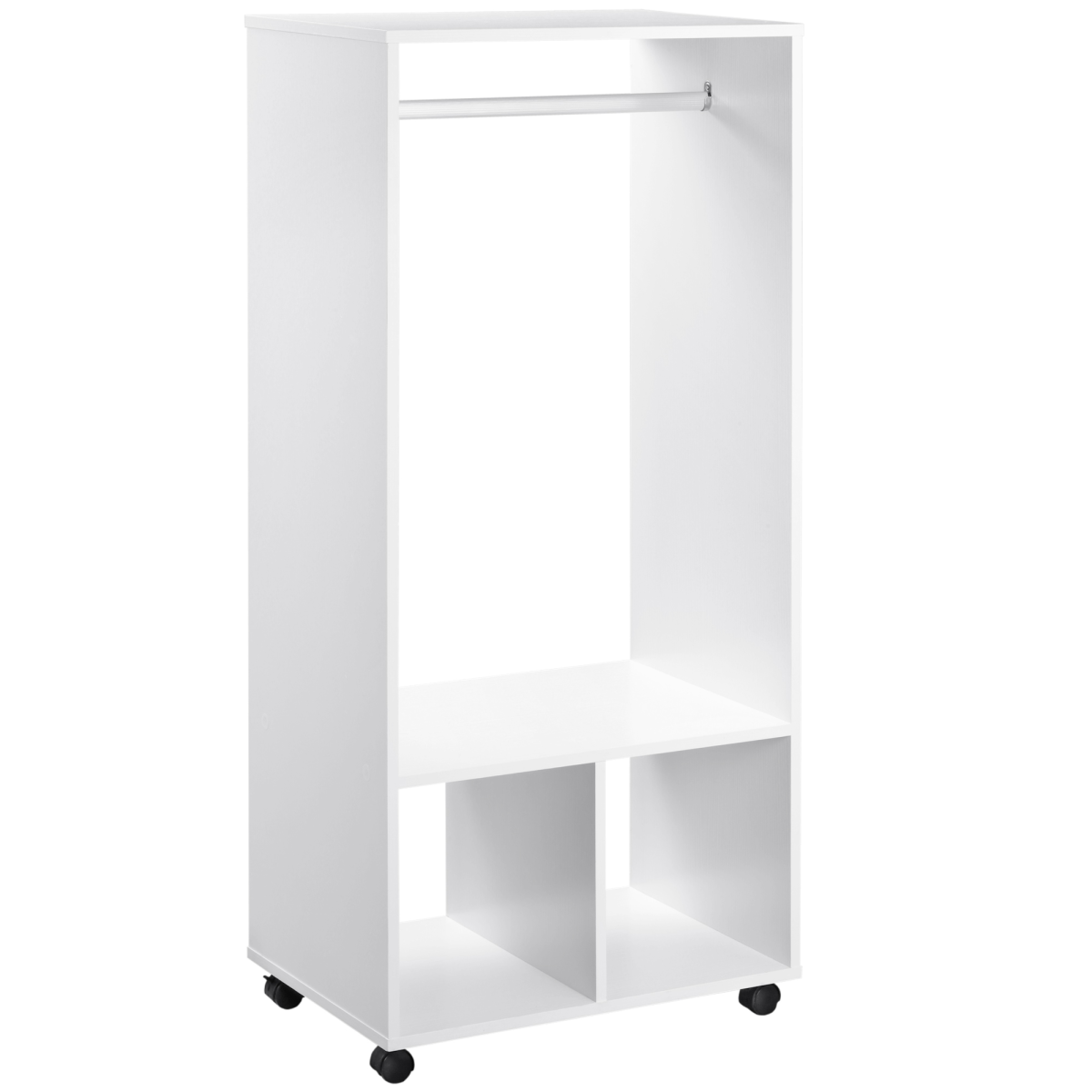 cortex-london-windsor-white-open-wardrobe-clothes-rail-aluminium-hanging-rod-shelves