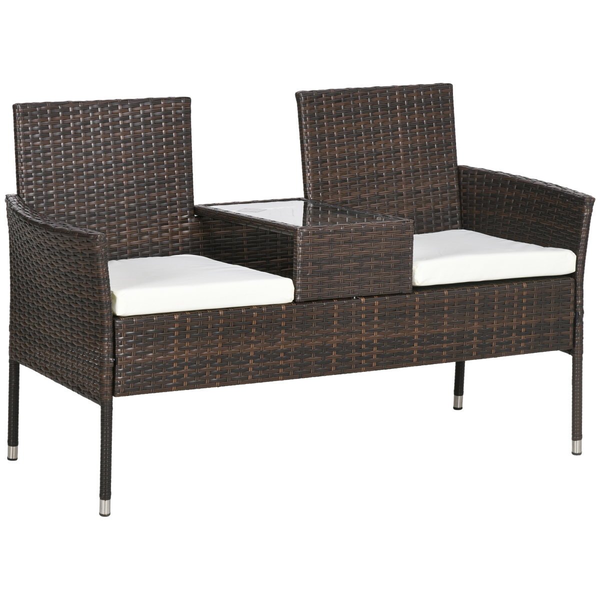 cortex-london-windsor-2-seat-rattan-garden-bench-with-padded-cushions-brown-cream-white