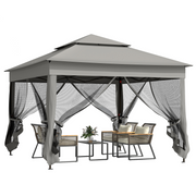 cortex-london-windsor-garden-pop-up-gazebo-folding-tent-dark-grey-brown-frame