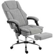 HOMCOM Office Chair with 6-Point Vibration Massage and Heat, Executive Computer Desk Chair with High Back, Reclining, Grey