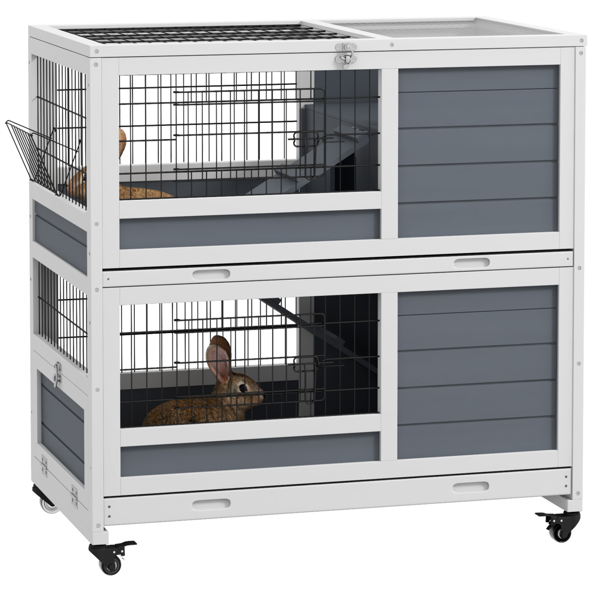 cortex-london-windsor-indoor-rabbit-hutch-double-decker-white-grey