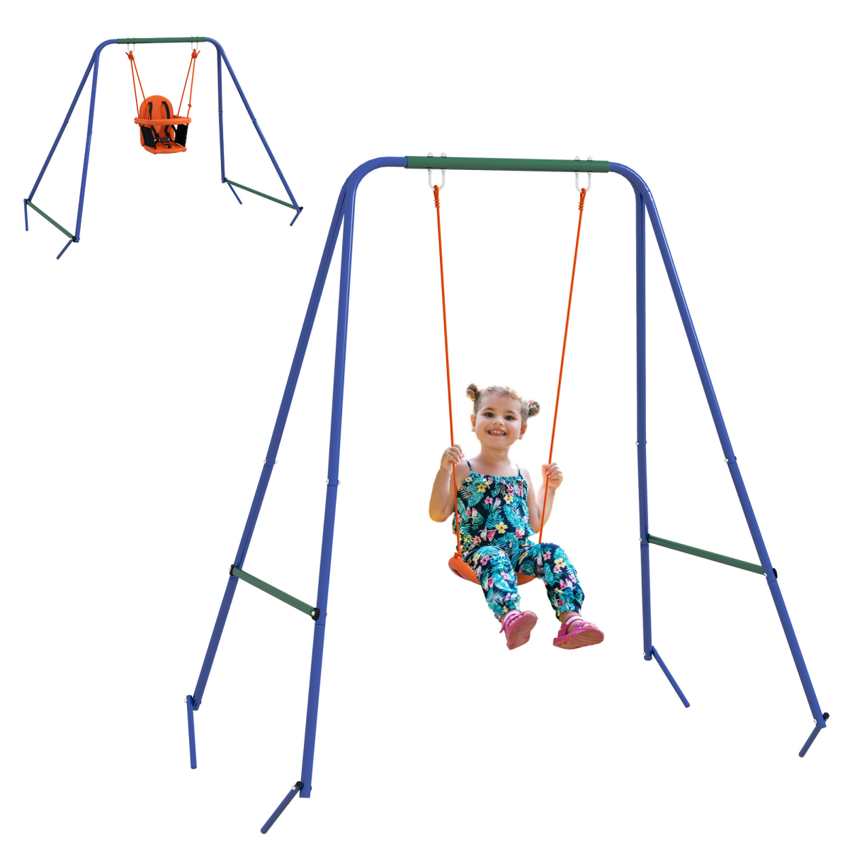 cortex-london-windsor-toddler-kids-garden-swing-set-orange-blue-green