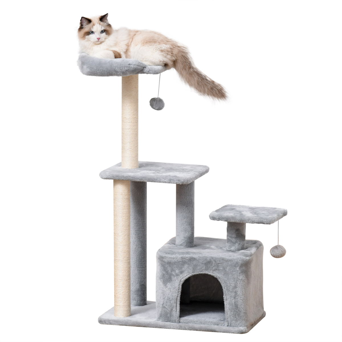 cortex-london-york-cat-tree-tower-sisal-scratching-posts-three-perches-two-play-balls