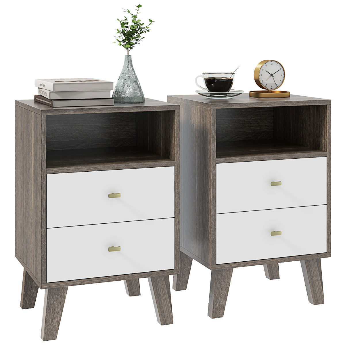 cortex-london-york-grey-white-bedside-tables-set-of-2-two-drawers-open-cubby