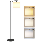HOMCOM LED Floor Lamp with Dimmable Colours Temperature & Brightness, Black