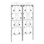 cortex-london-york-leaf-design-steel-garden-trellis-set-black