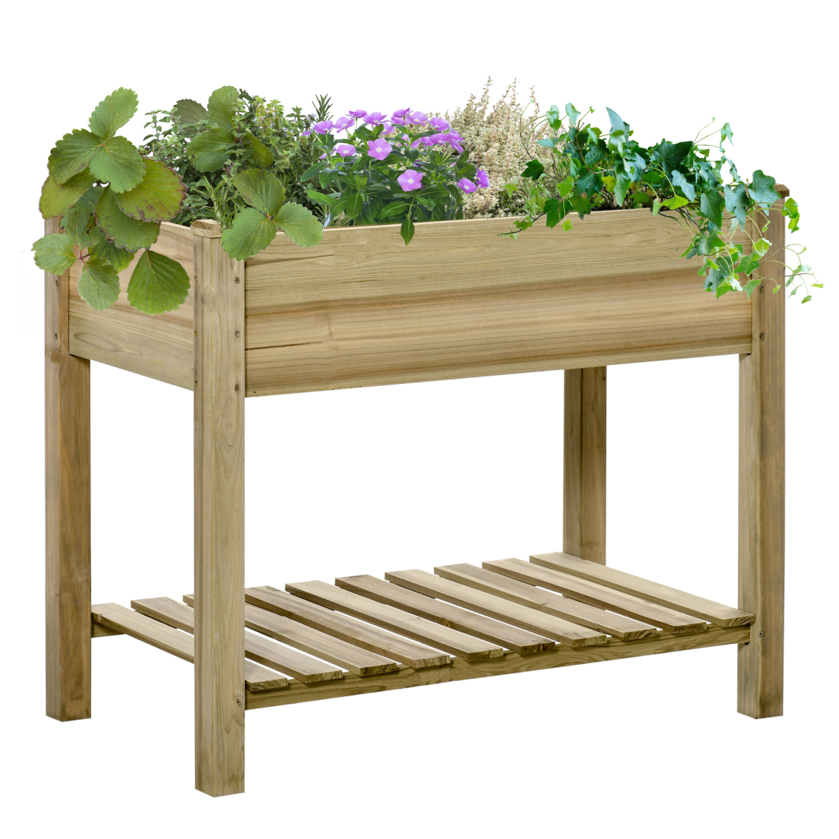 cortex-london-kensington-raised-fir-wood-garden-planter