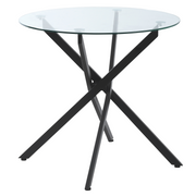 cortex-london-kensington-clear-glass-round-metal-dining-table