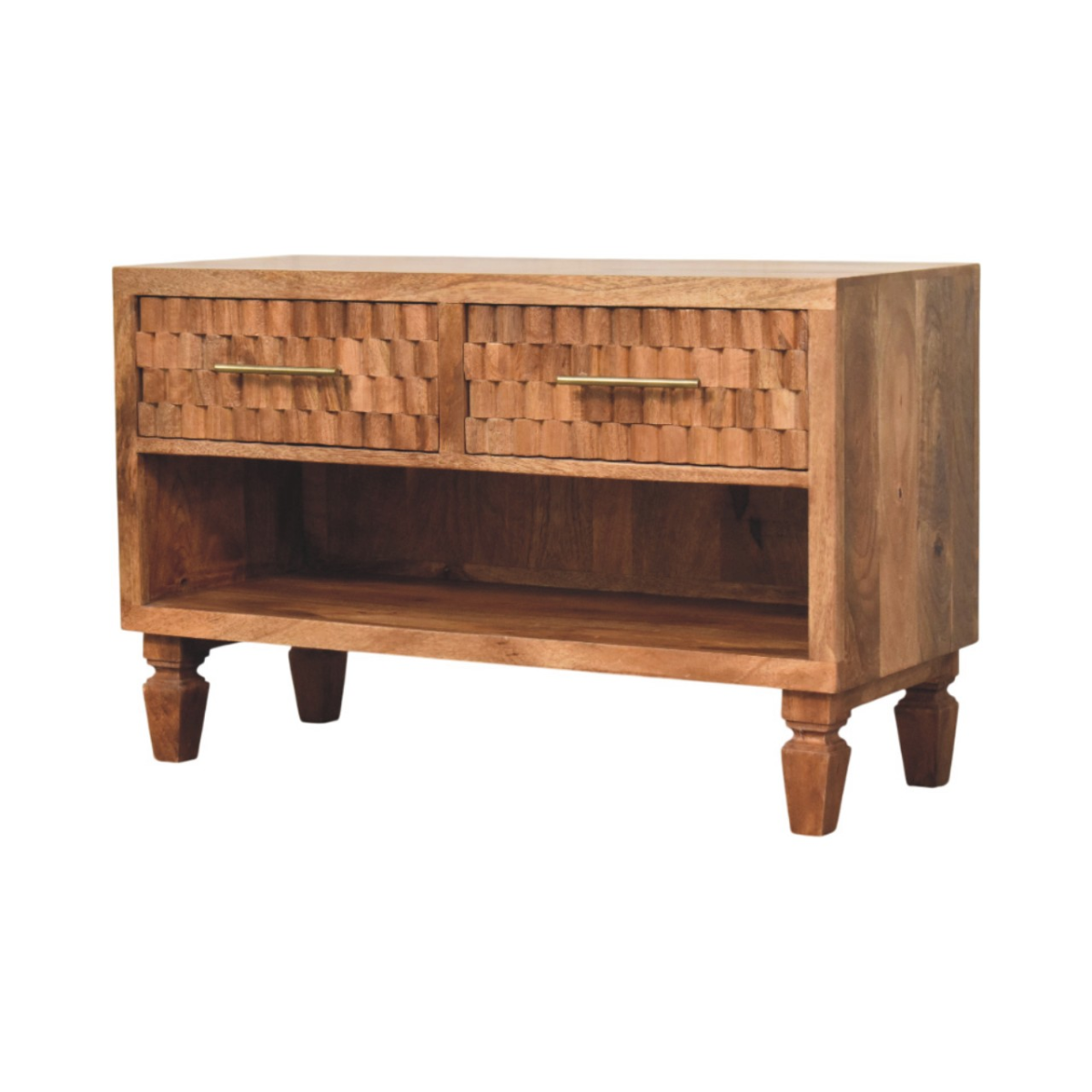cortex-london-windsor-arno-beige-golden-teak-solid-mango-wood-shoe-storage-unit-two-drawers-one-shelf