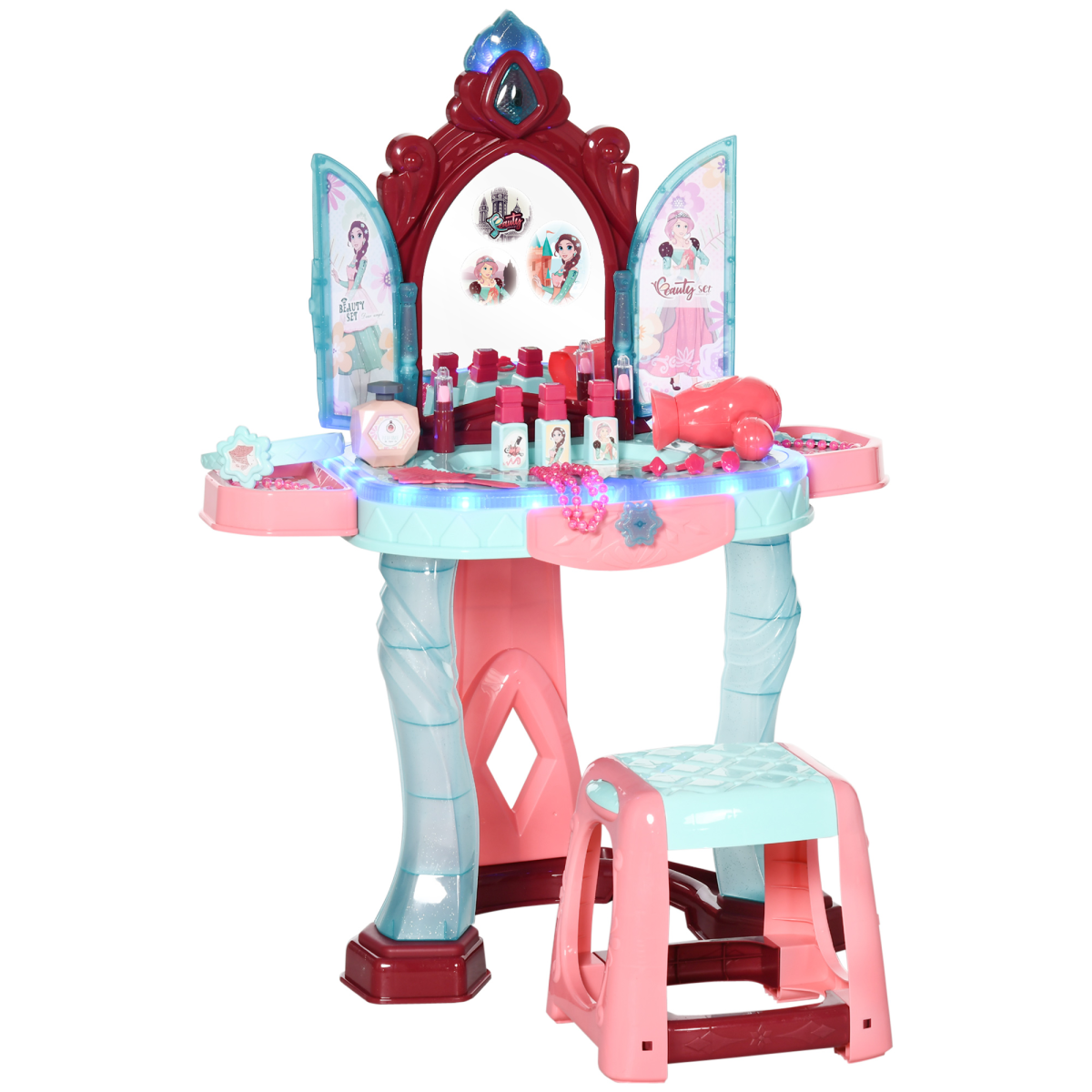 cortex-london-windsor-31-piece-princess-kids-dressing-table-mirror-light-music