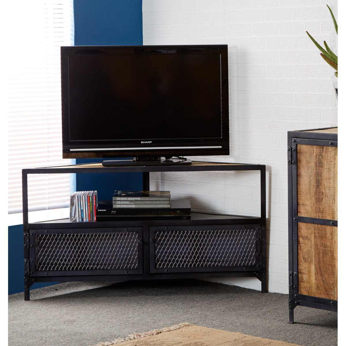 cortex-london-windsor-ascot-industrial-corner-tv-unit-solid-wood-reclaimed-metal
