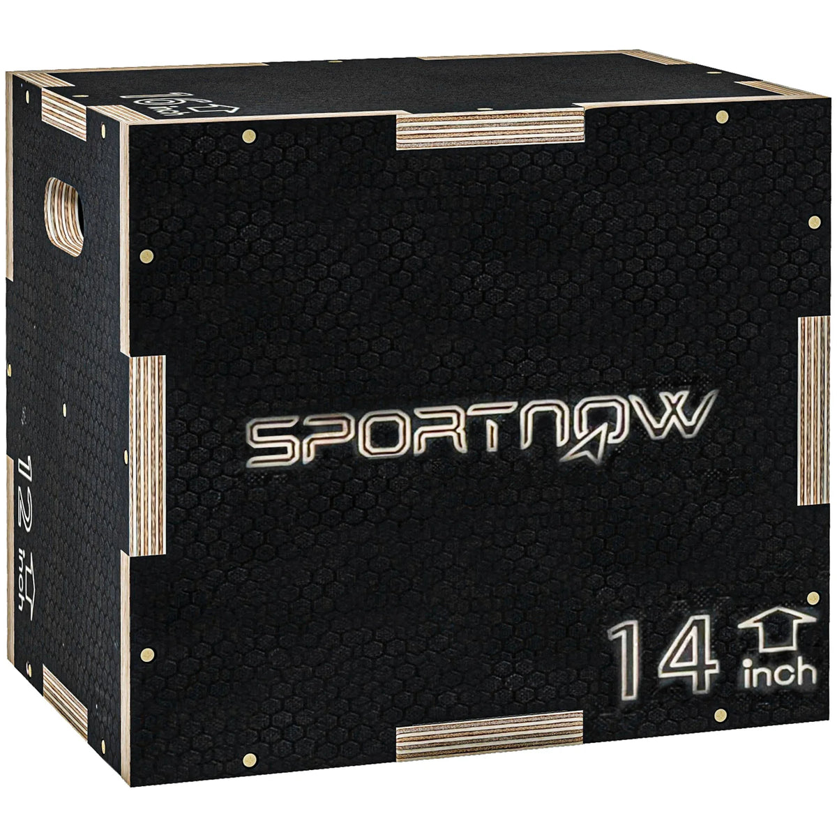 SPORTNOW Multi-Faceted Jump Box, Wooden Step Up Box, for Home, Gym, Exercise, Black