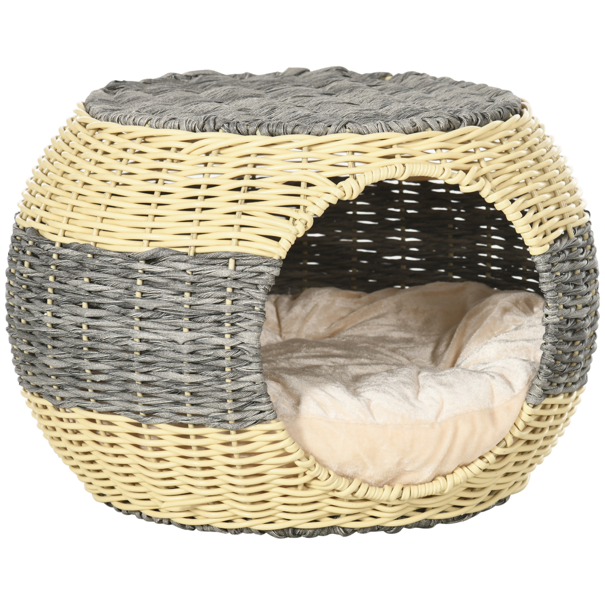 cortex-london-windsor-rattan-raised-cat-bed-soft-cushion-40-x-30cm