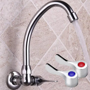 2Sets Faucet Handle And Turn Tap G1/2 Handle Knob Lever Taps Tops Valves Kits f