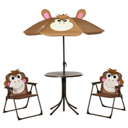 cortex-london-windsor-kids-foldable-monkey-garden-table-chair-umbrella-set