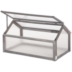 Wooden Cold Frame Greenhouse PC 90 x 52 x 50cm, Grey House,