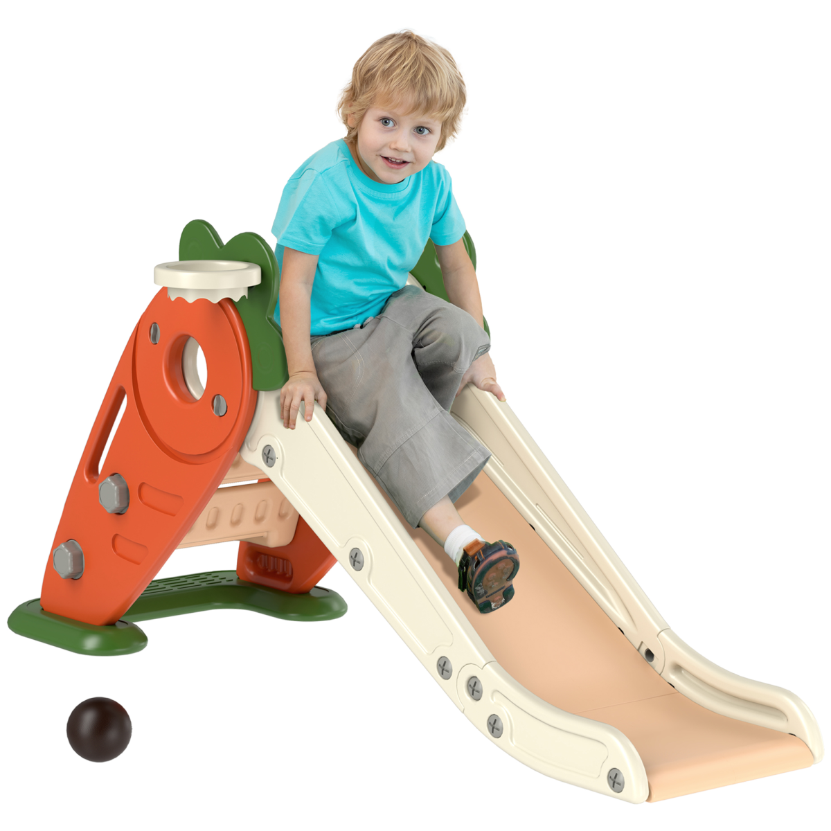 cortex-london-windsor-carrot-kids-indoor-slide-basketball-hoop-orange