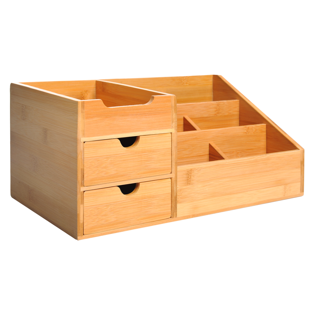 cortex-london-kensington-bamboo-desktop-organiser-two-drawers-seven-compartments