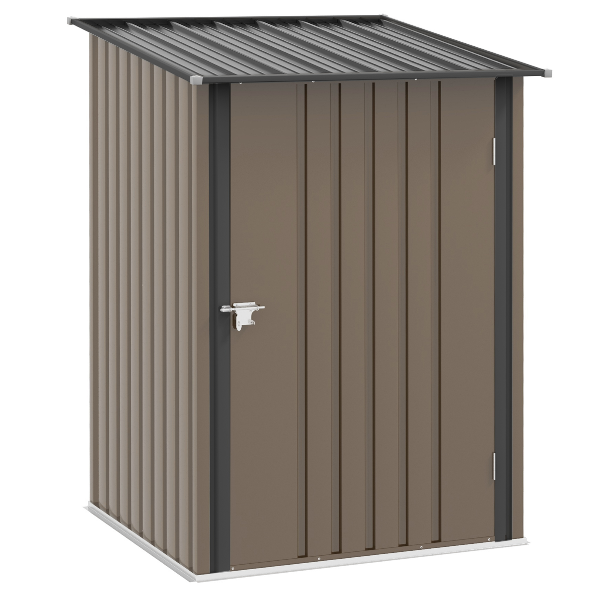 cortex-london-windsor-steel-garden-storage-shed-brown-dark-grey