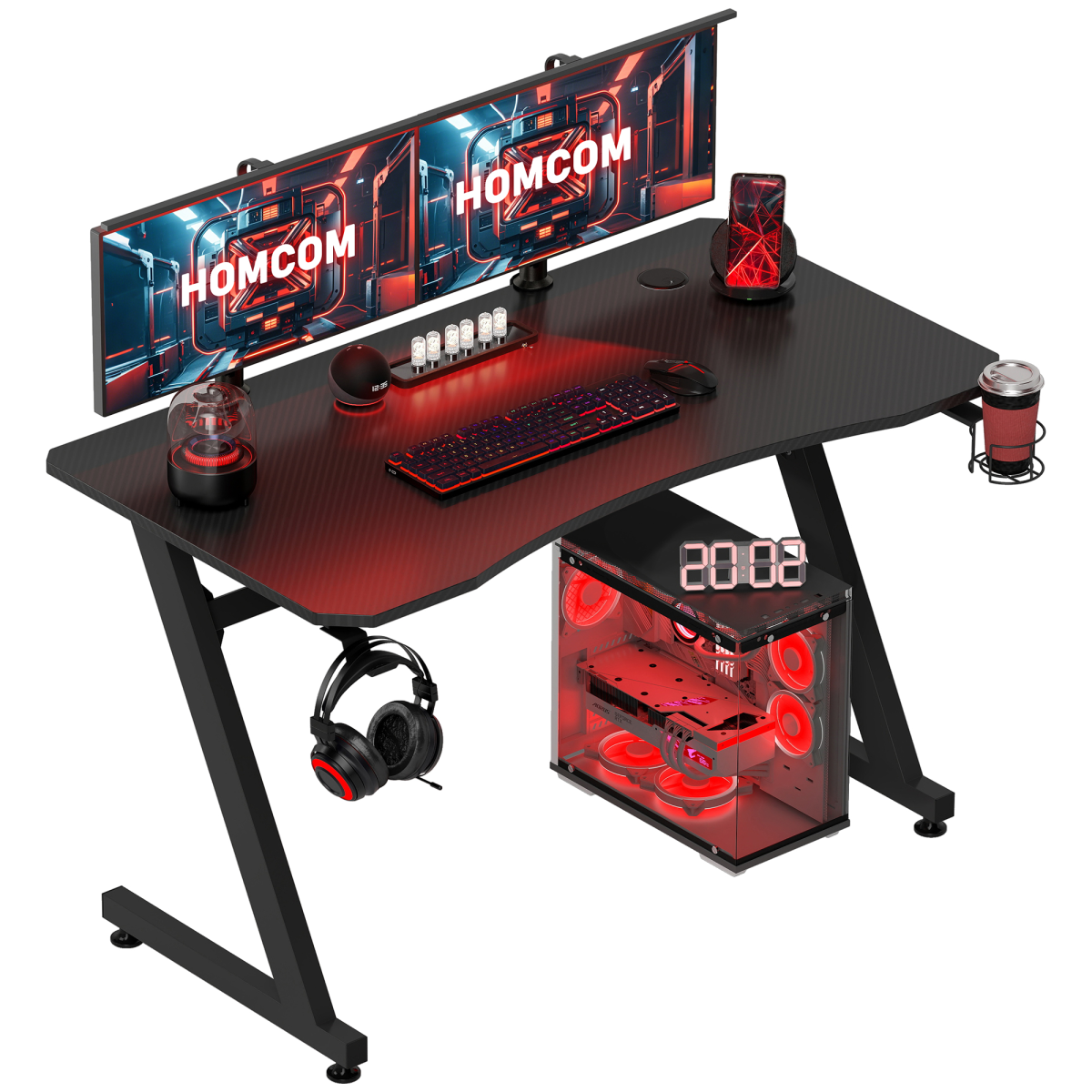 cortex-london-york-black-gaming-desk-steel-frame-cup-holder-headphone-hook