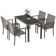 cortex-london-windsor-four-seater-rattan-garden-dining-set-mixed-grey-glass-tabletop