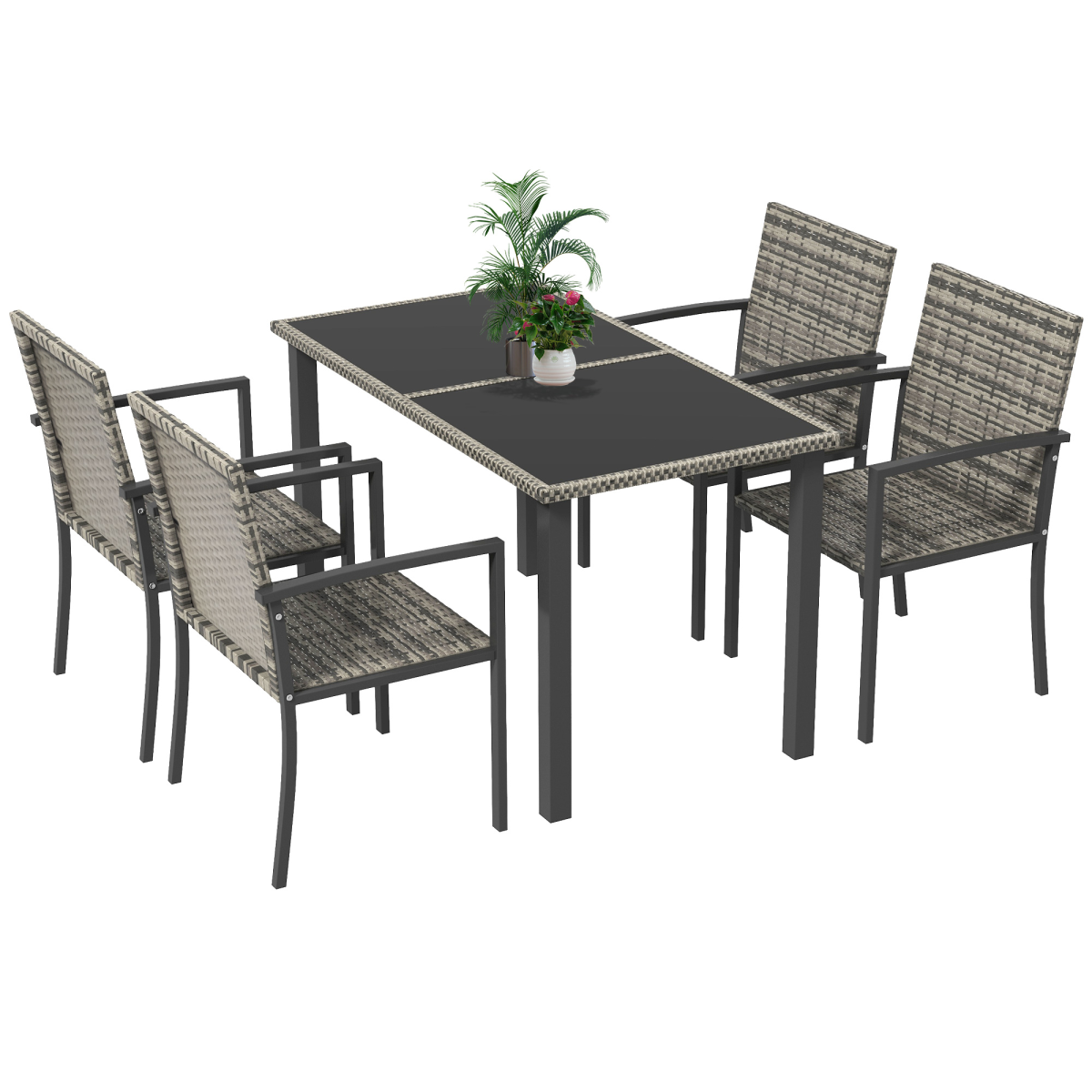 cortex-london-windsor-four-seater-rattan-garden-dining-set-mixed-grey-glass-tabletop
