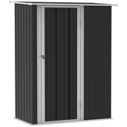cortex-london-windsor-garden-storage-shed-grey-lockable-door-sloped-roof-142-x-84-x-189cm