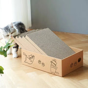 5X Cat Box Scratcher Scratching Board Heavy Duty Corrugated Cardboard Kitten UK