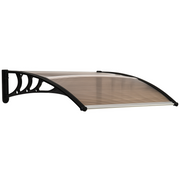 cortex-london-york-brown-polycarbonate-curved-awning-black-bracket