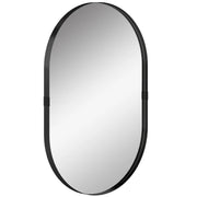 HOMCOM Wall Mirror, Bathroom Mirror with Elevated Aluminium Alloy Frame, 60 x 90 cm, Black