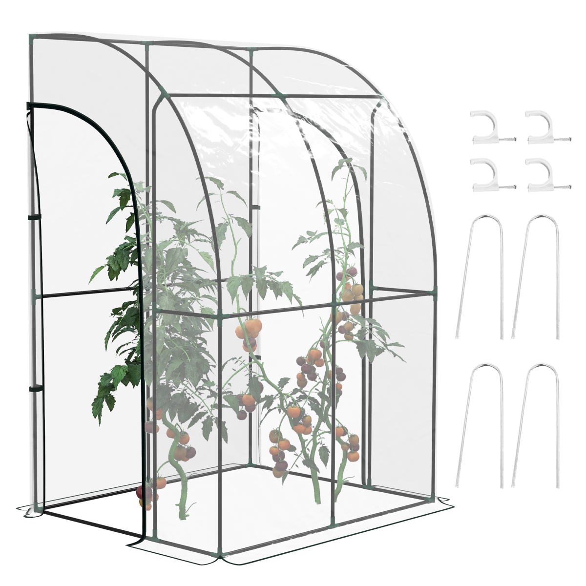 cortex-london-windsor-lean-to-wall-plastic-greenhouse-143x118x212cm-two-zipped-doors