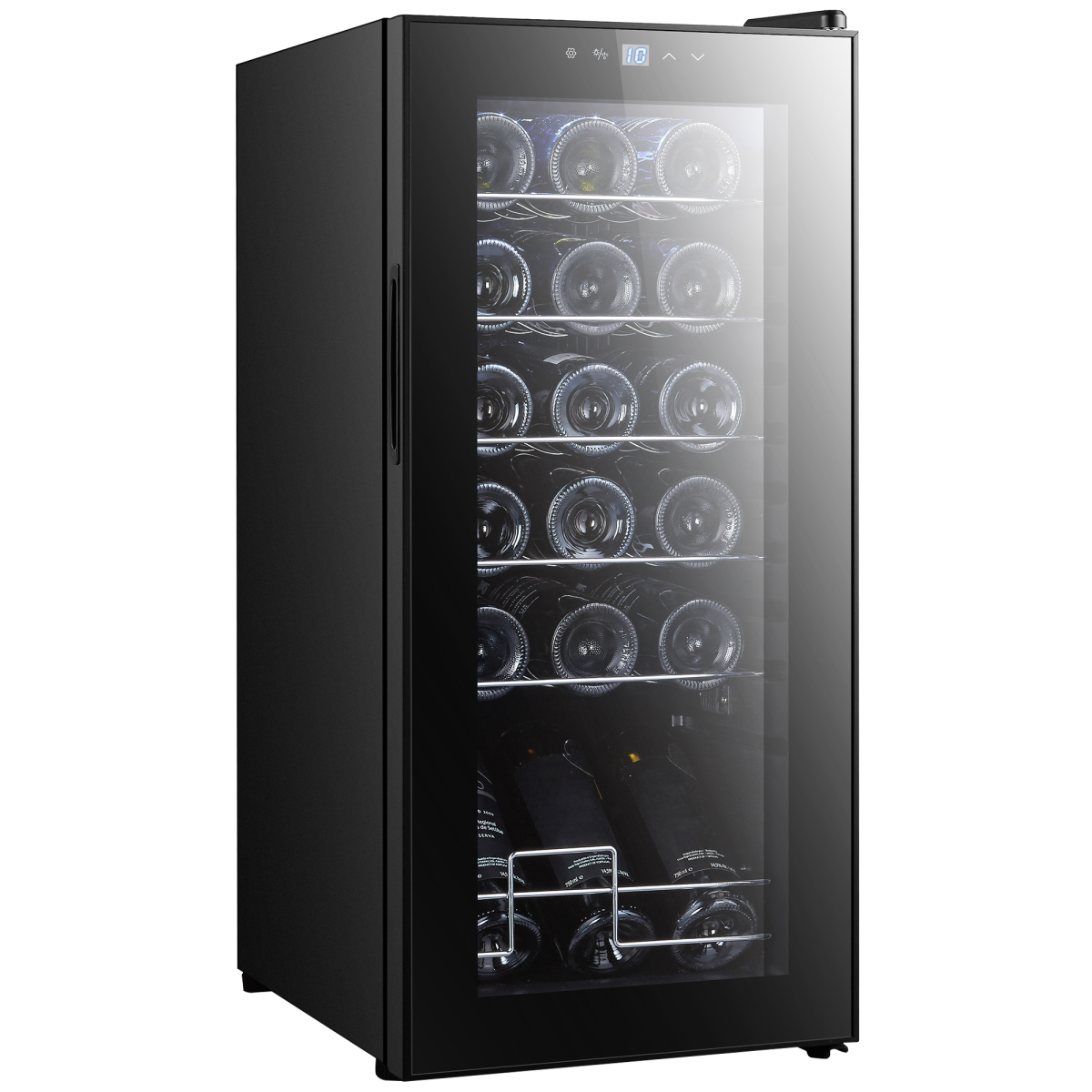 cortex-london-york-50l-18-bottle-black-wine-cooler-fridge-led-glass-door