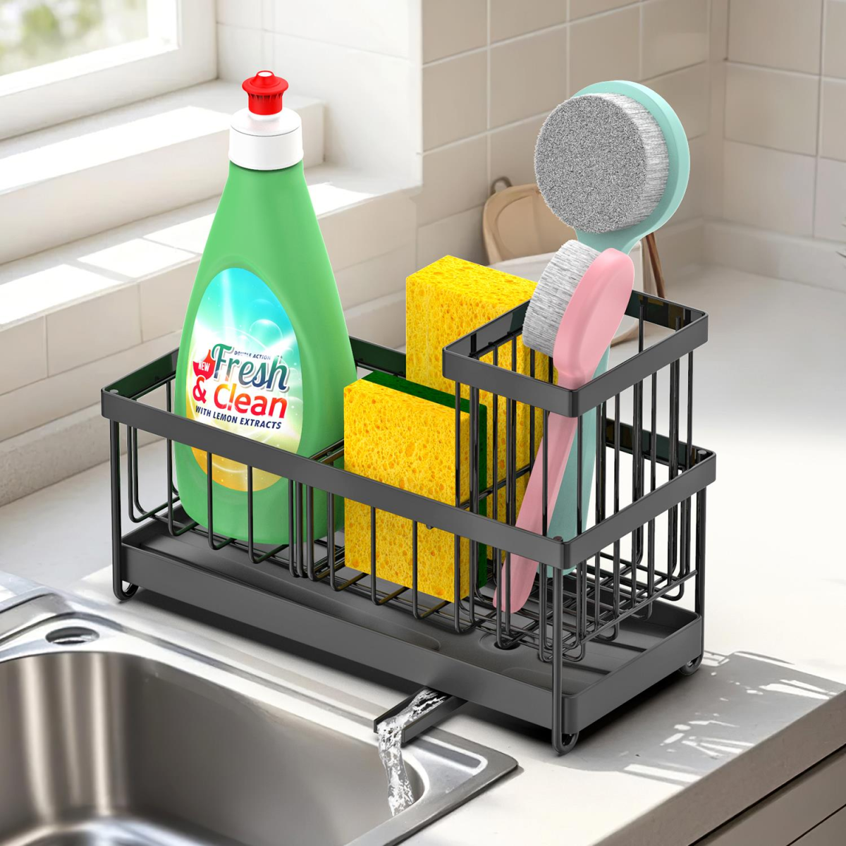 cortex-london-kensington-black-sink-sponge-holder-removable-dividers