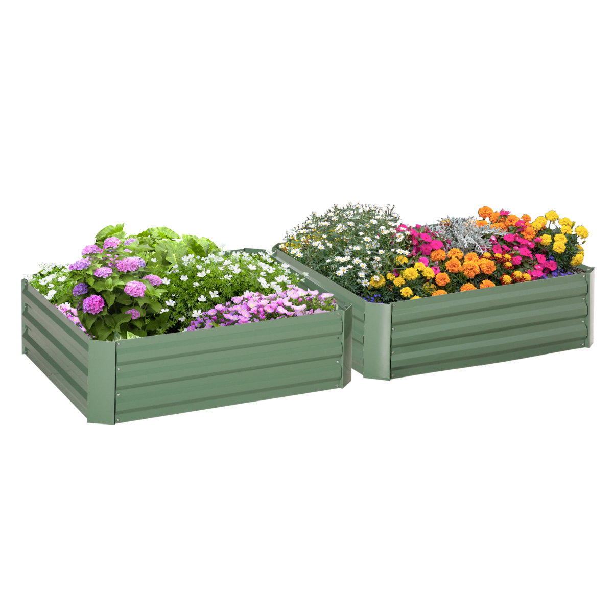 cortex-london-kensington-set-of-2-green-galvanised-steel-raised-garden-beds