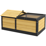 cortex-london-windsor-pawhut-yellow-wooden-tortoise-house-hide-shelter-run