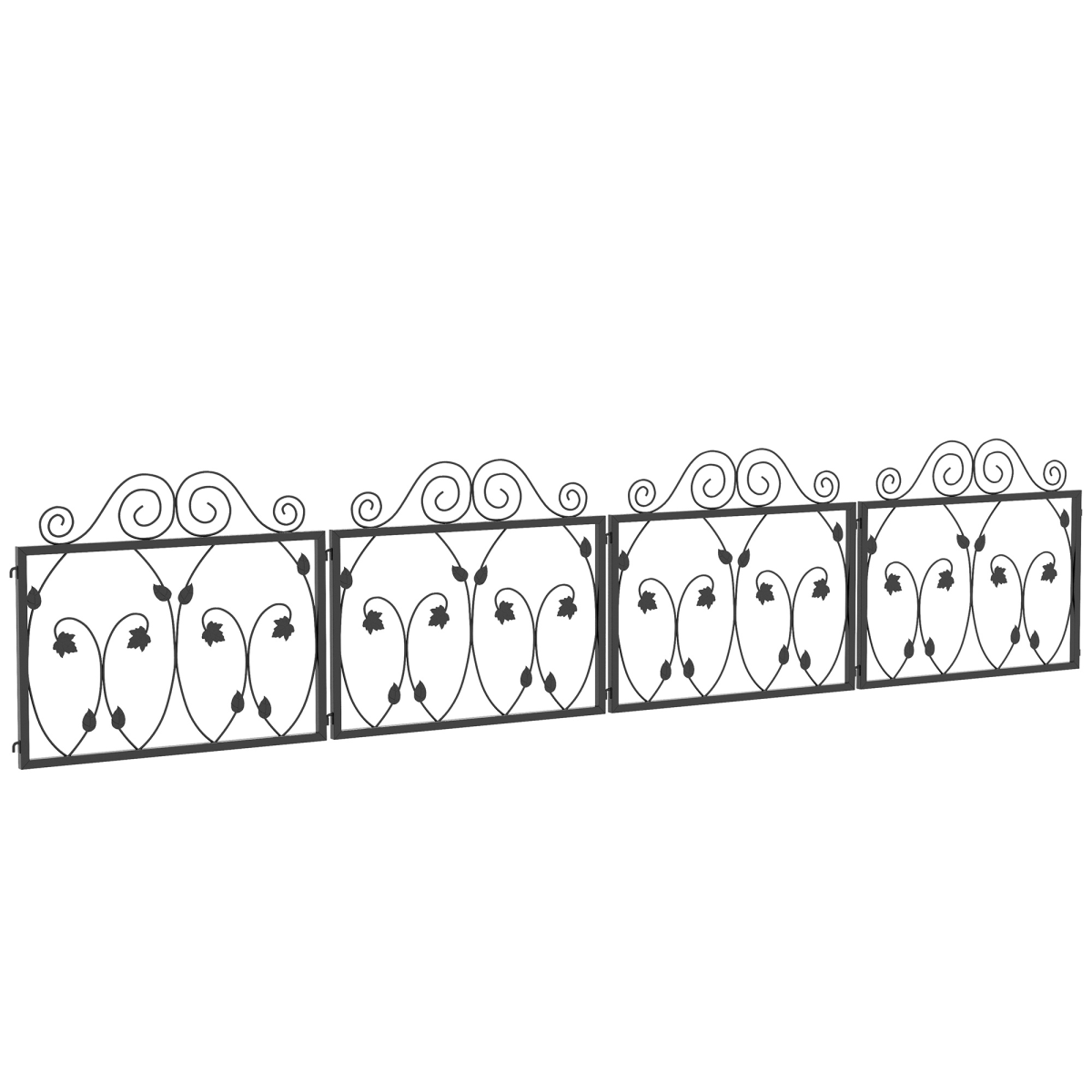 cortex-london-windsor-4-panel-black-steel-garden-fence