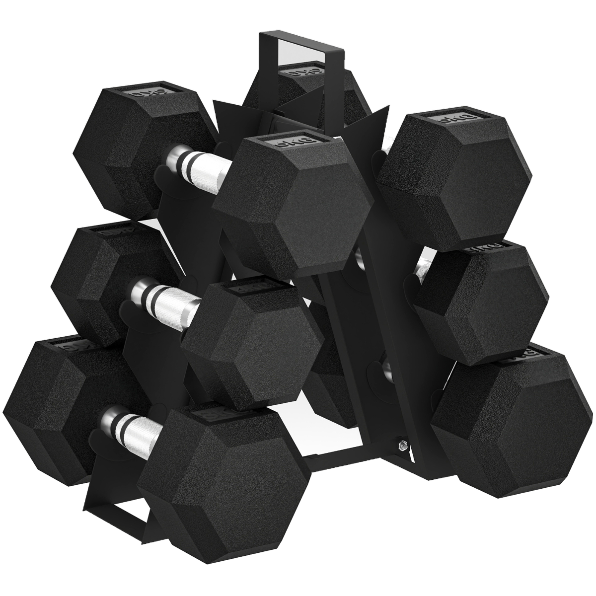 cortex-london-york-36kg-hex-dumbbell-set-rack-rubber-coated-black