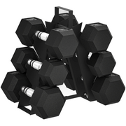 cortex-london-york-36kg-hex-dumbbell-set-rack-rubber-coated-black