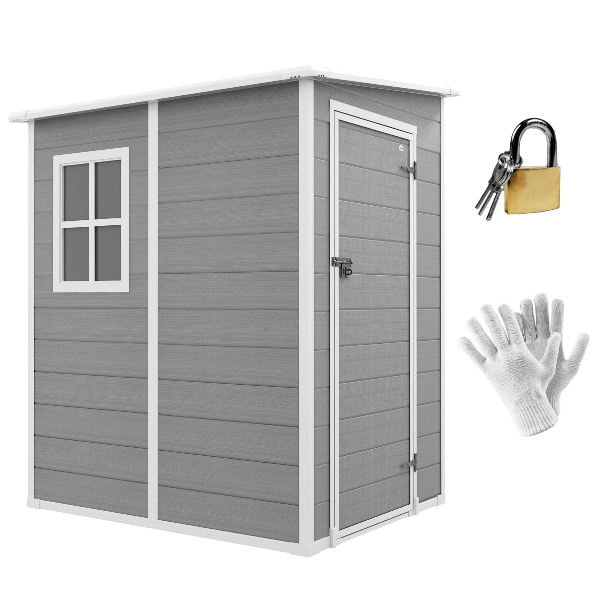 cortex-london-york-outsunny-4x5-lean-to-plastic-tool-shed-grey