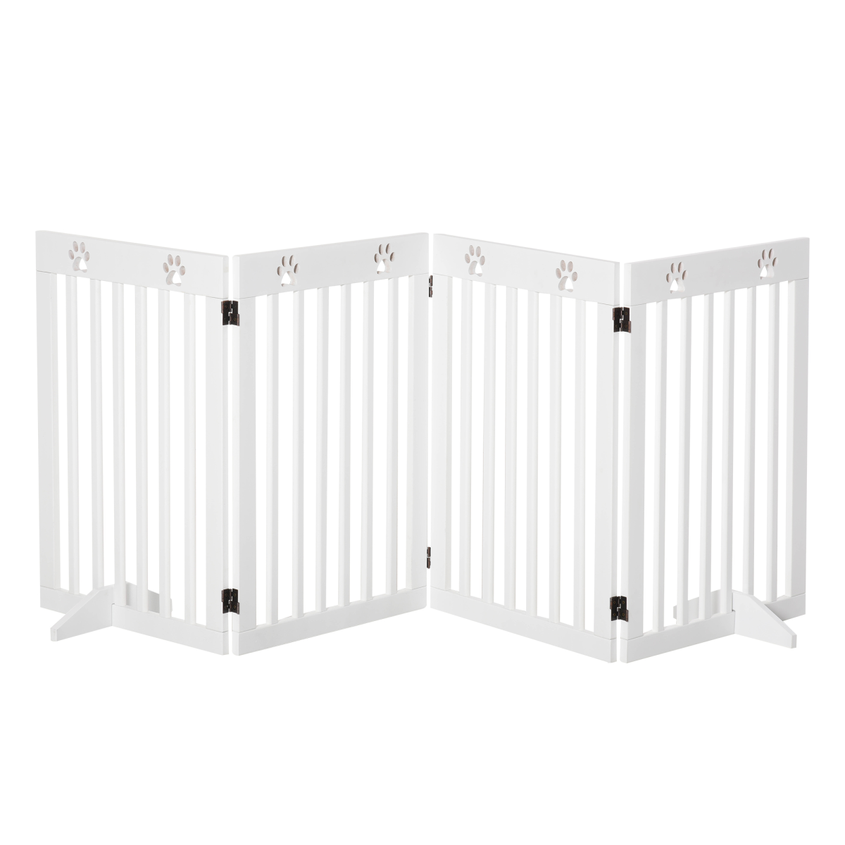cortex-london-windsor-foldable-white-dog-safety-barrier-mdf-paw-pattern-support-feet