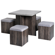 cortex-london-windsor-grey-five-piece-storage-dining-set