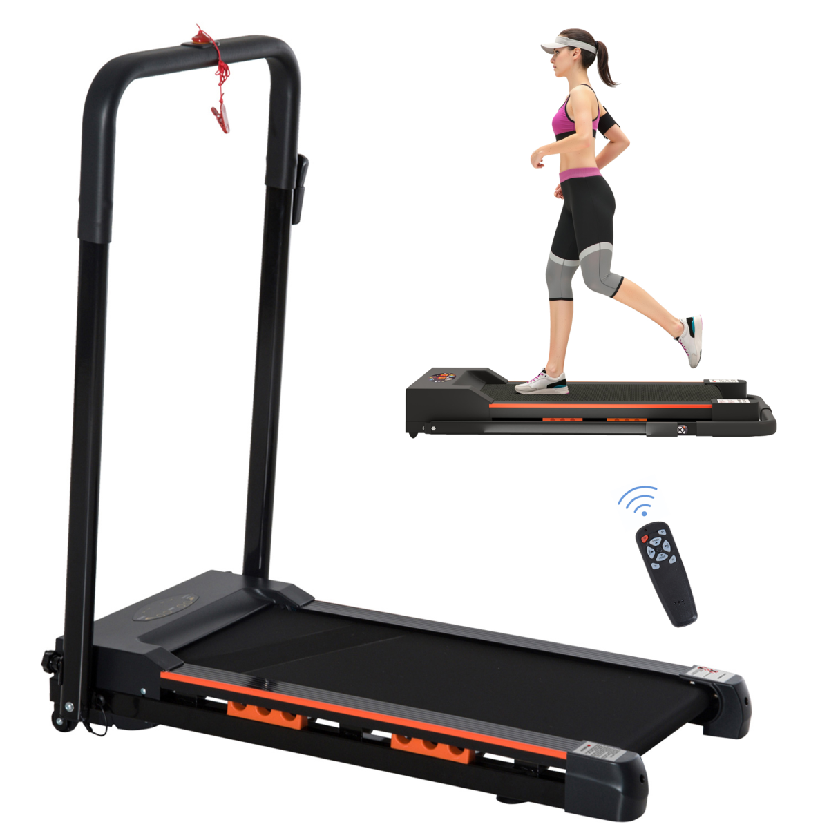 cortex-london-york-folding-motorized-walking-treadmill-remote-stop-homcom